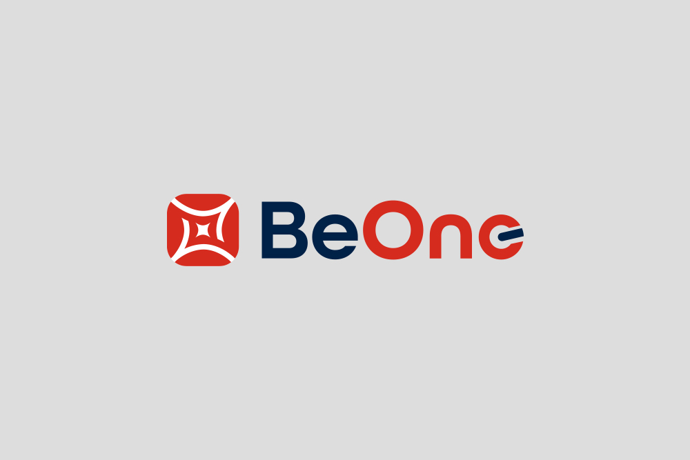 BeOne logo featuring bold red and navy design, representing innovation in healthcare, biotech, and cancer therapeutics.