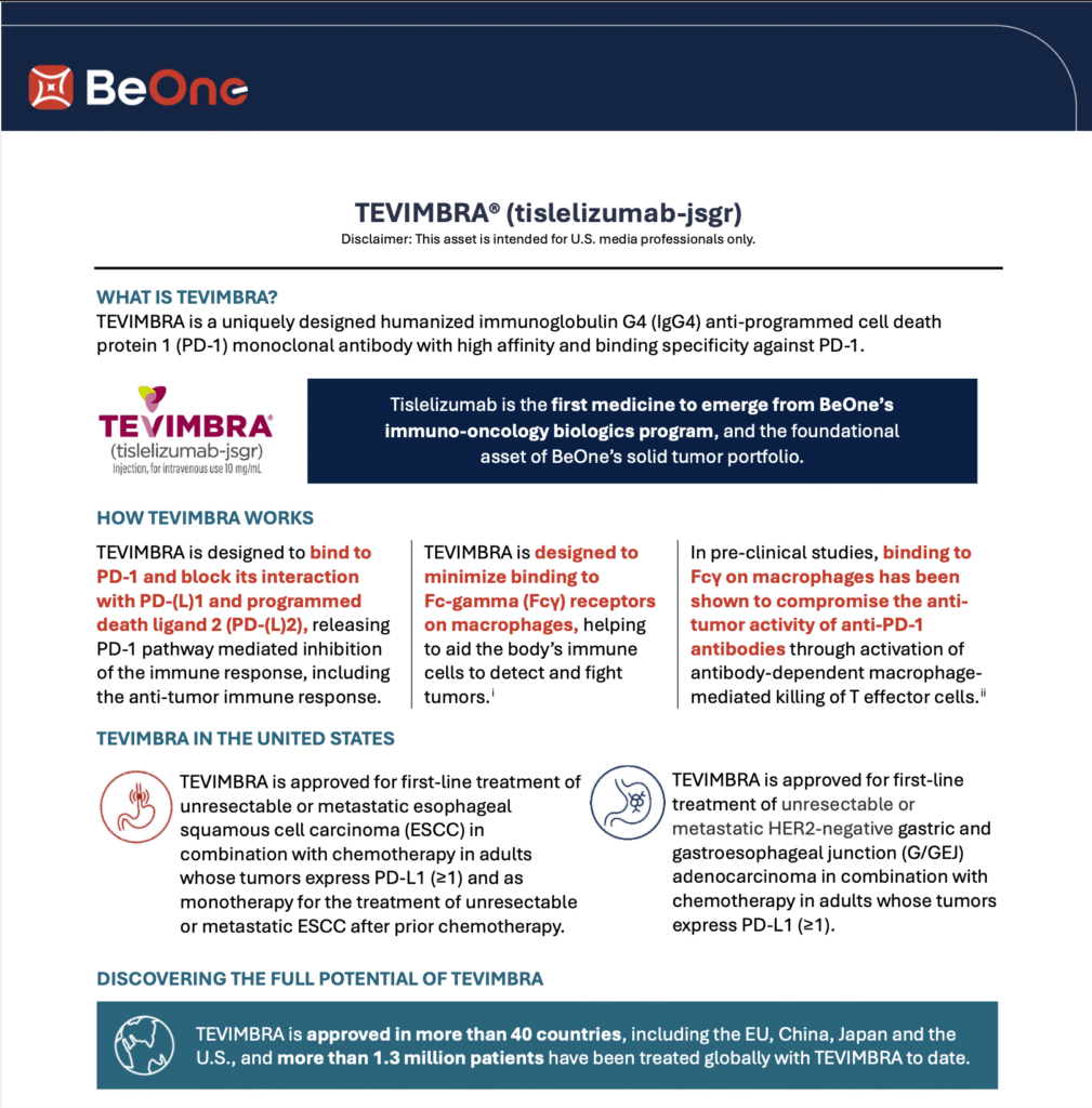 TEVIMBRA US Fact Sheet